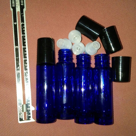 1 Roller Bottle Cobalt Royal Blue Glass Empty for Scent Oil Skin Treatments Oils - Picture 6 of 8